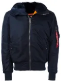 Alpha Industries furred collar wind breaker - Blue