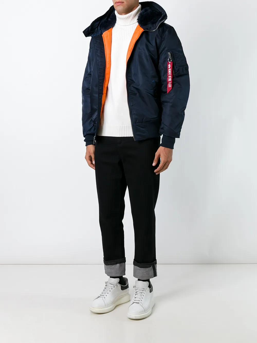 Alpha Industries furred collar wind breaker | Sport Jackets & Windbreakers | Image 2