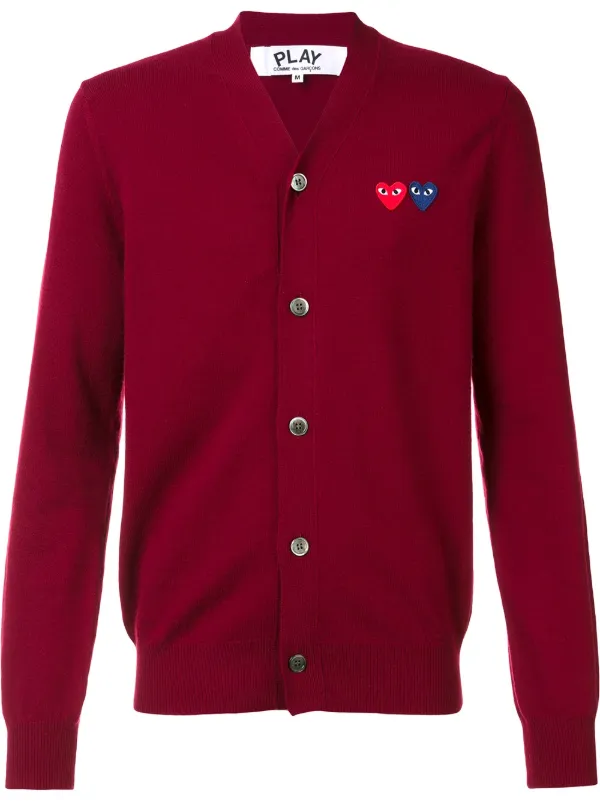 Comme Des Garçons Play 'Double Heart' Cardigan - Farfetch