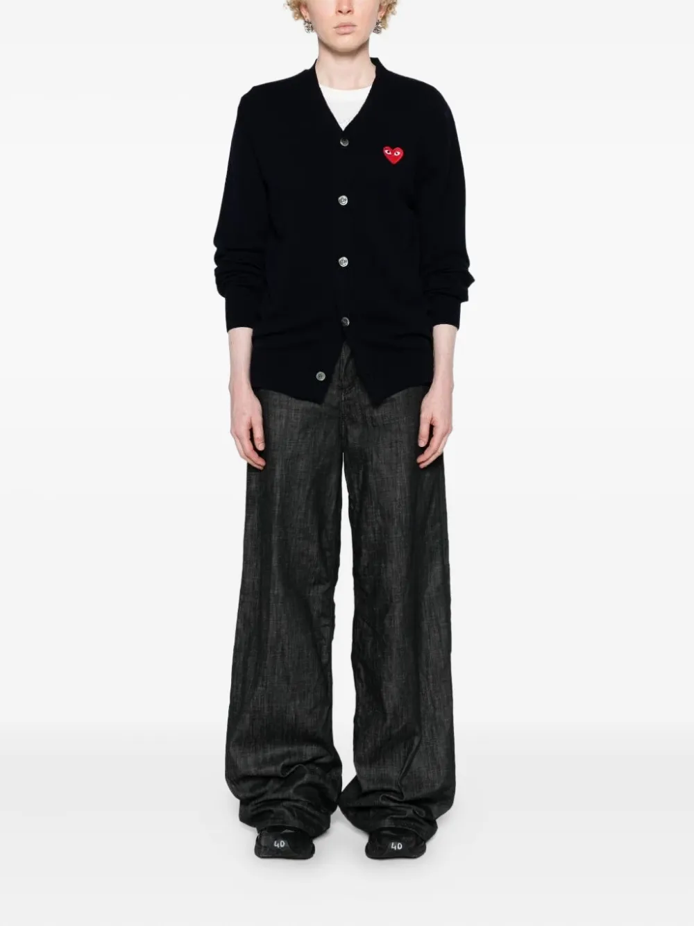 Comme Des Garçons Play V-neck wool cardigan | Cardigans | Image 2