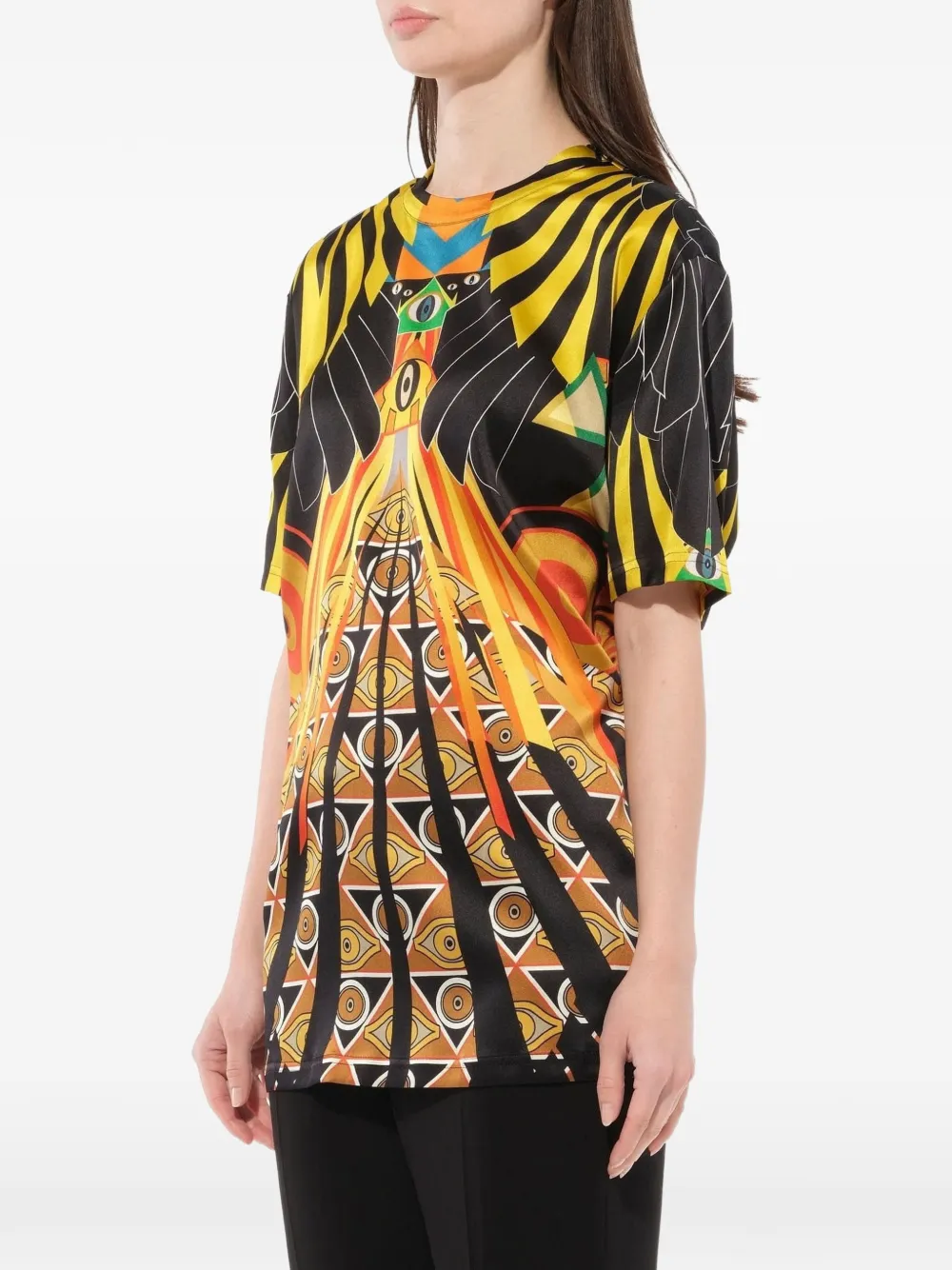  Givenchy Camiseta Estampada Optical Wings - Negro 