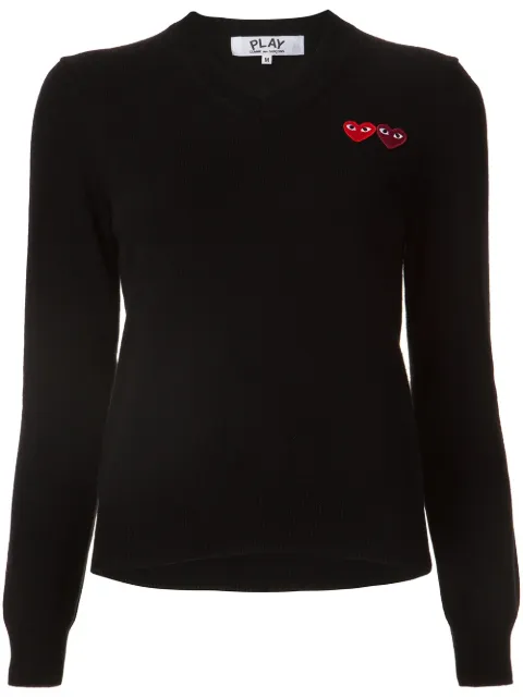Comme Des Garçons Play v neck jumper