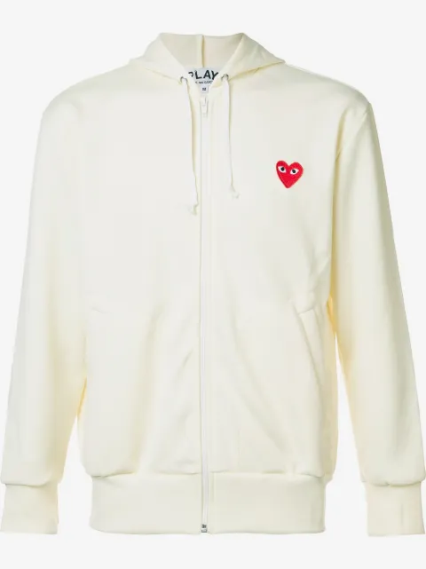 Comme Des Garçons Play embroidered zipped hoodie