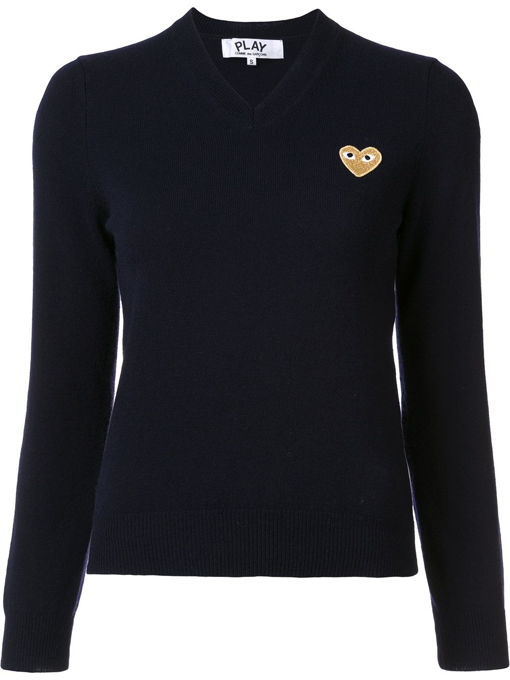 Comme Des Garçons Play heart v-neck jumper