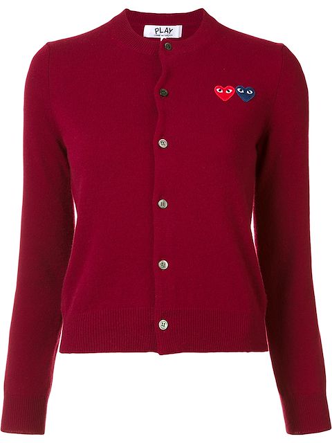 Comme Des Garçons Play double heart cardigan 
