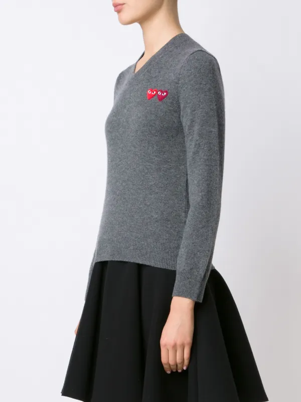 Comme Des Garçons Play ハートロゴ Vネックセーター 通販
