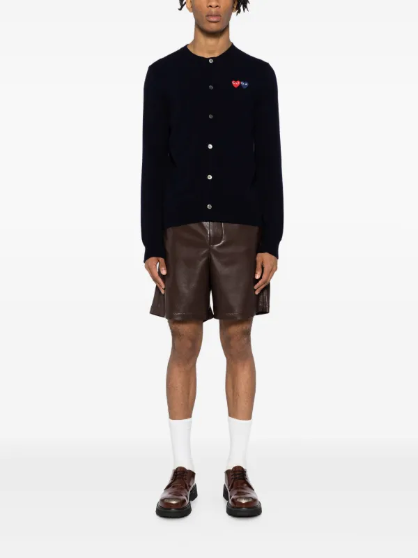 Comme Des Garçons Play Double Heart Cardigan | Blue | FARFETCH Comme Des Garçons Play Double Heart Cardigan | Blue | FARFETCH