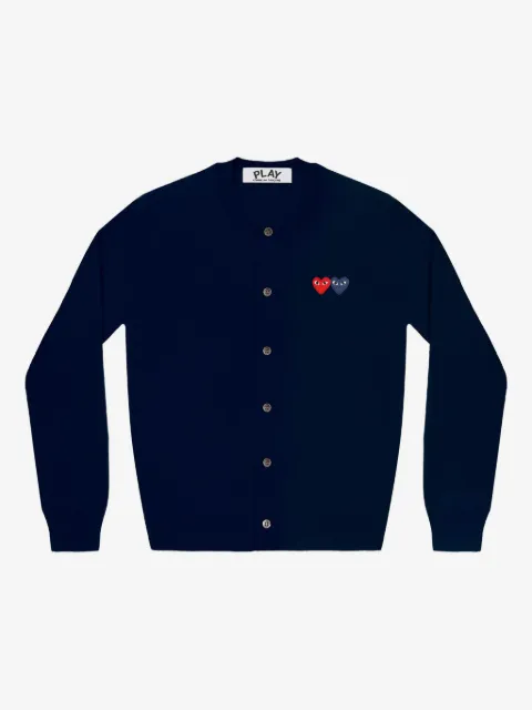 Comme Des Garçons Play double heart cardigan