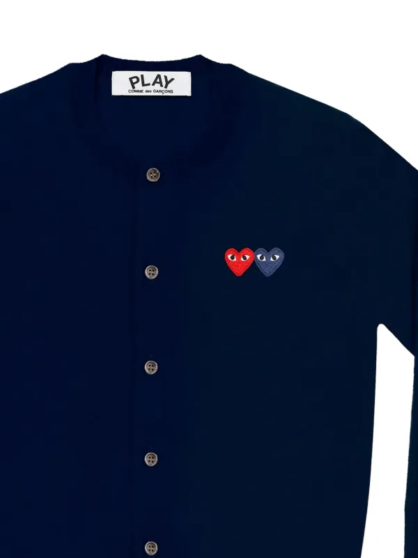 Comme Des Garçons Play ハートロゴ カーディガン | ブルー