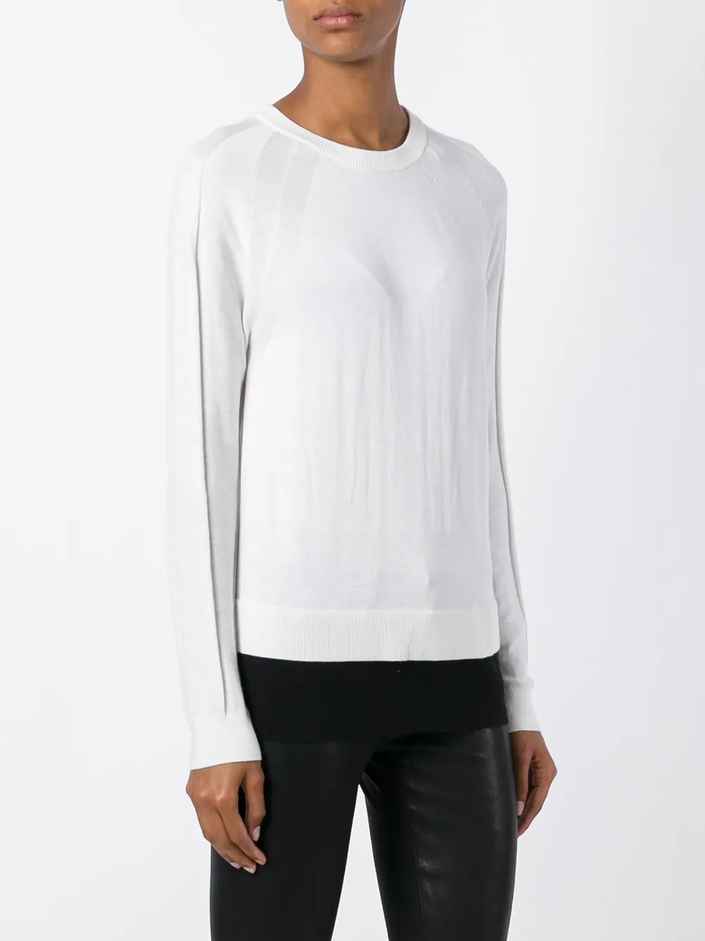 Michael Kors contrast hem jumper Beige