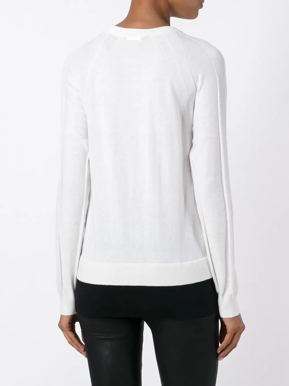 Michael Kors contrast hem jumper Beige