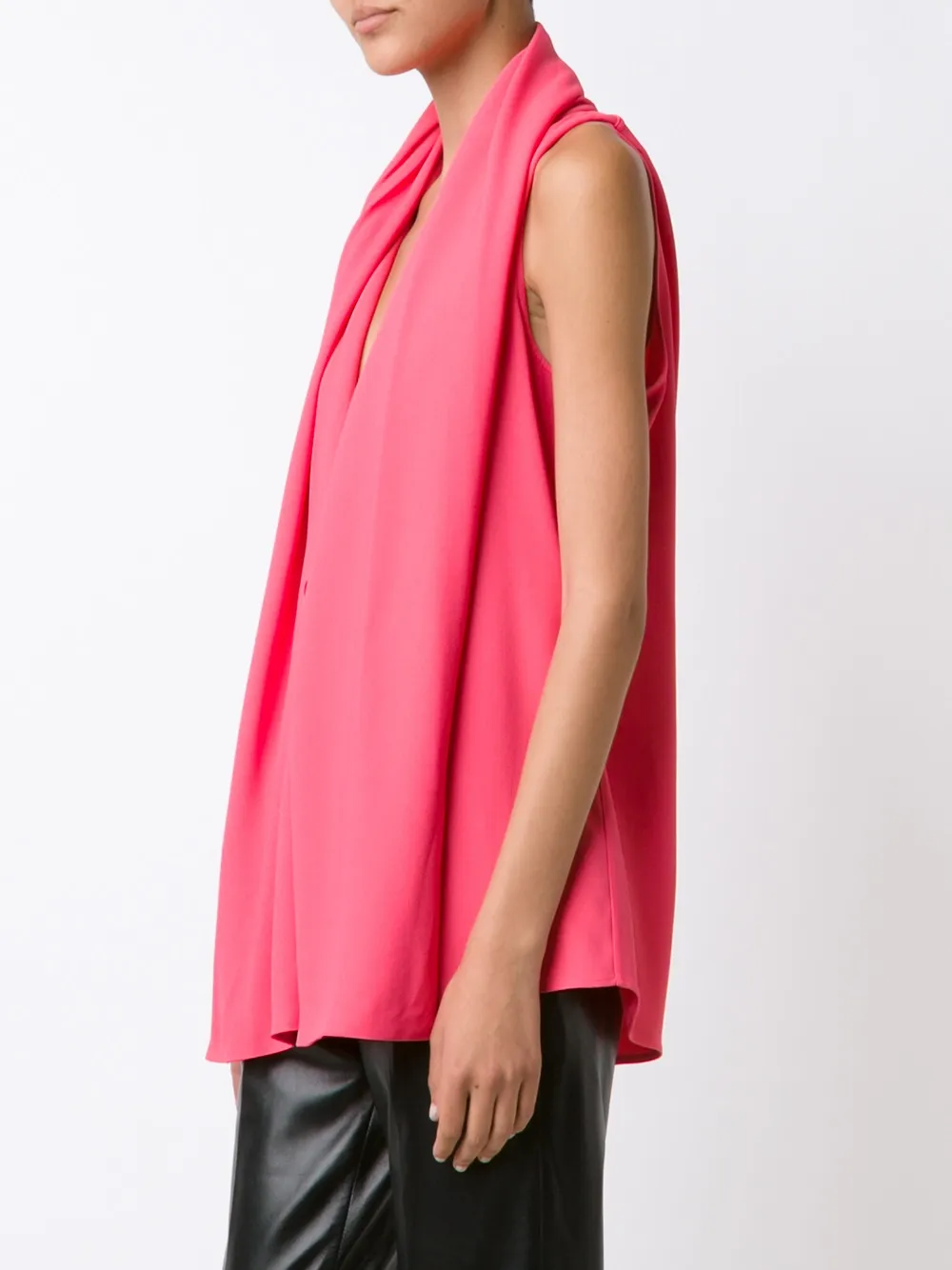  Haider Ackermann Open Shawl Lapel Top - Pink 