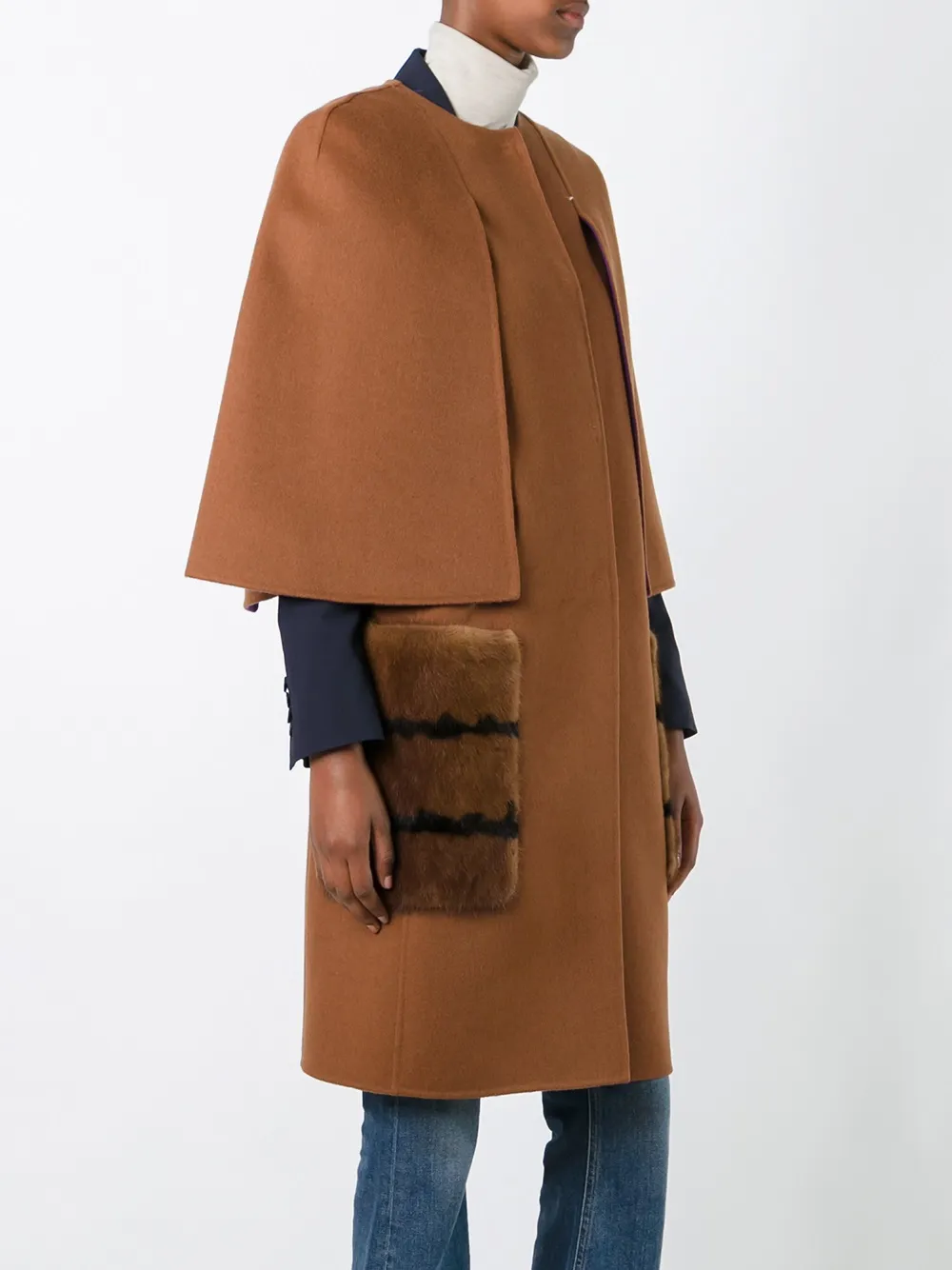 fendi coat with fur pockets