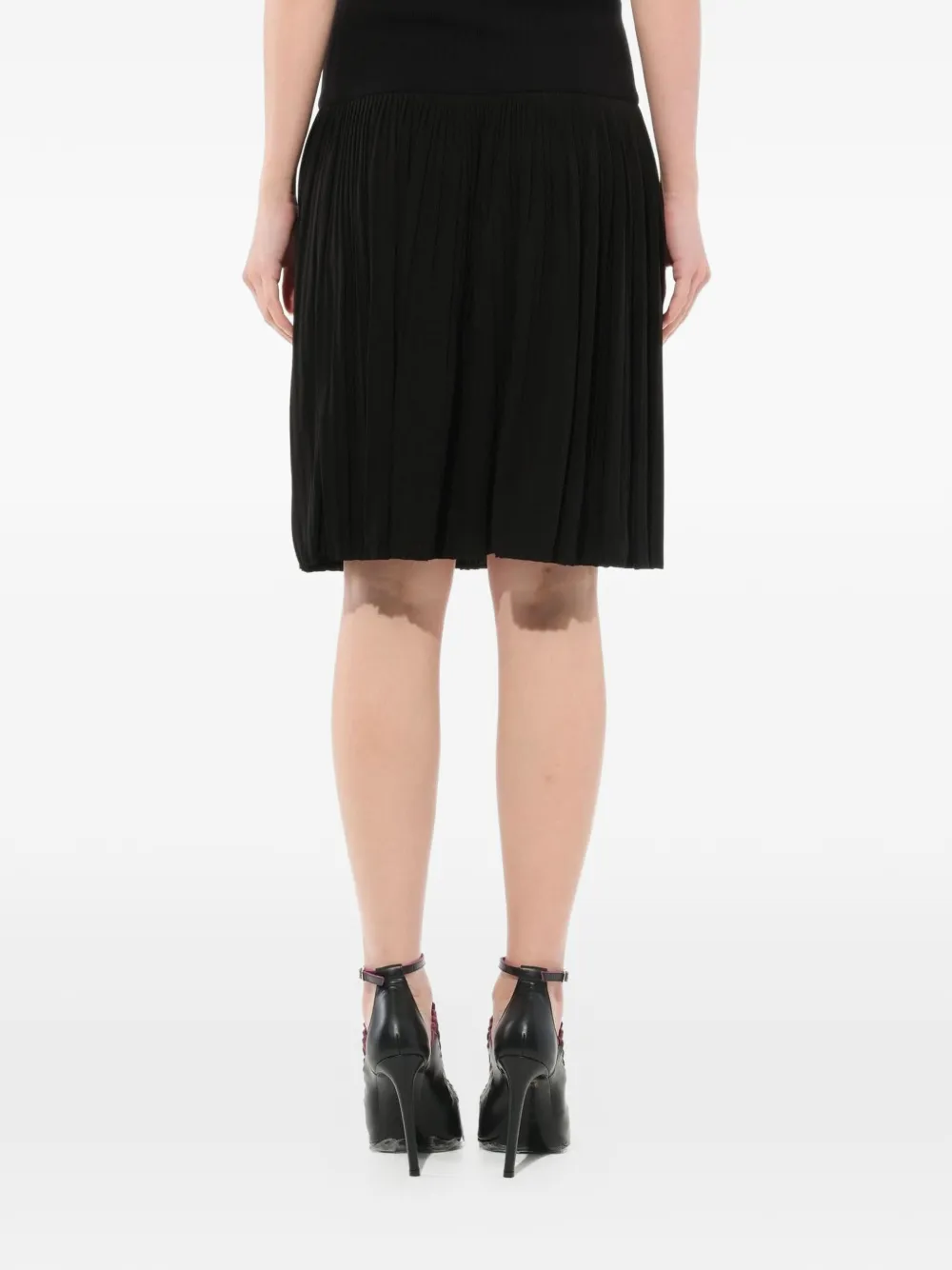 Givenchy pleated knee length skirt Zwart