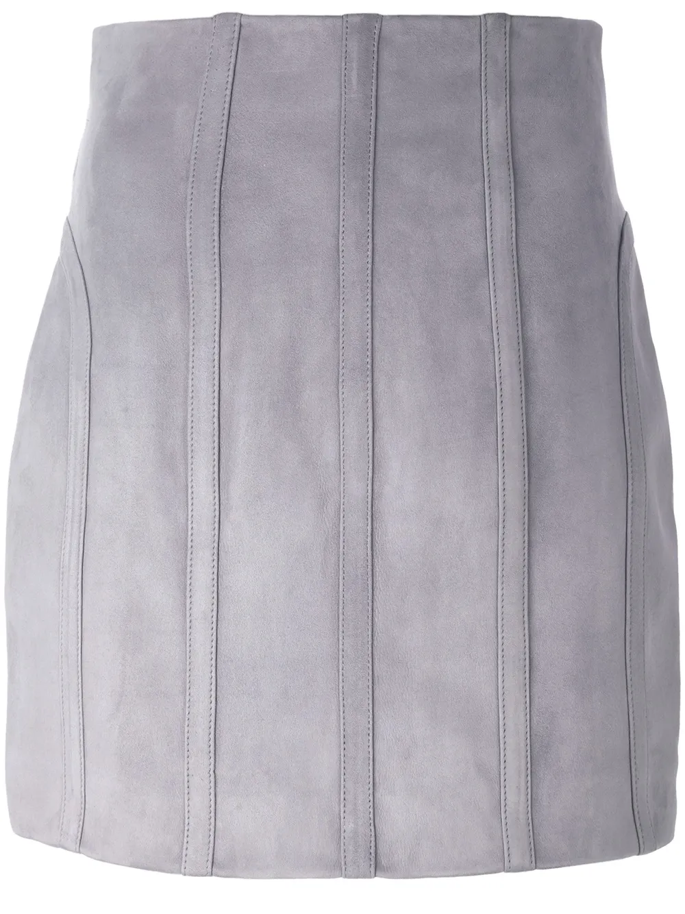 Balmain ステッチディテール ペンシルスカート - グレー Balmain ステッチディテール ペンシルスカート - グレー