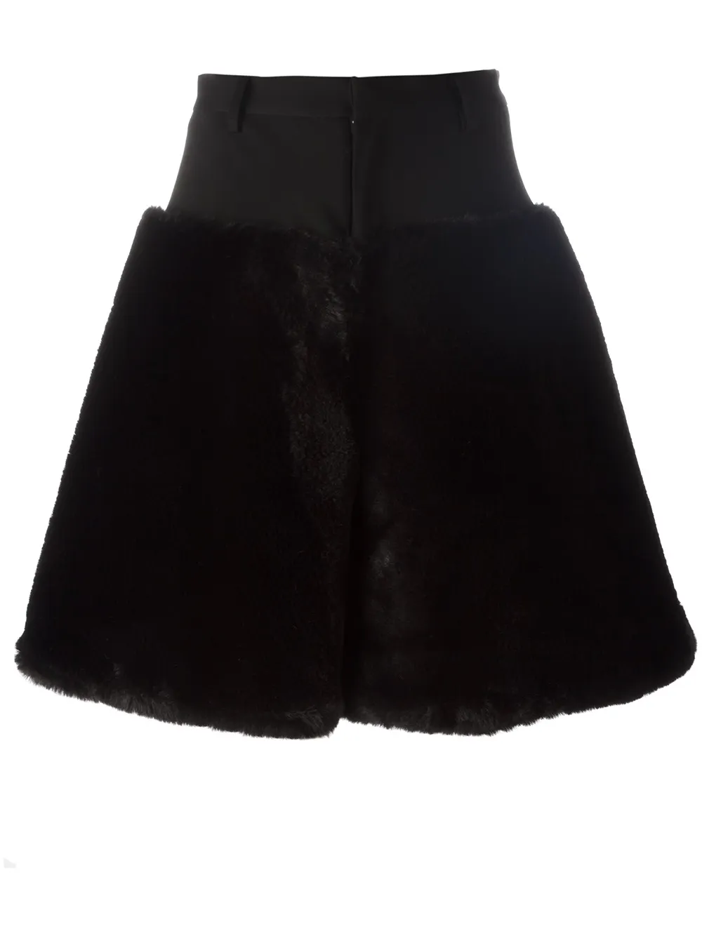 Noir Kei Ninomiya synthetic fur skirt - Nero