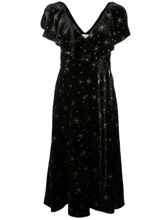 Valentino Star Embroidered Dress 7 900 Aw16 Online Fast Valentino Star Embroidered Dress