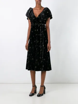 Valentino Star Embroidered Dress 7 900 Aw16 Online Fast Valentino Star Embroidered Dress