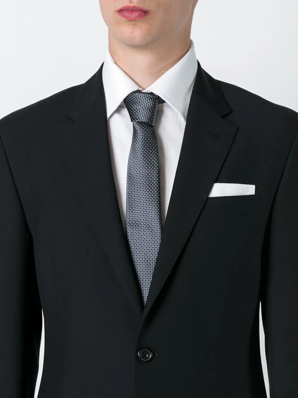 Valentino Garavani diamond dot pattern tie - Grijs
