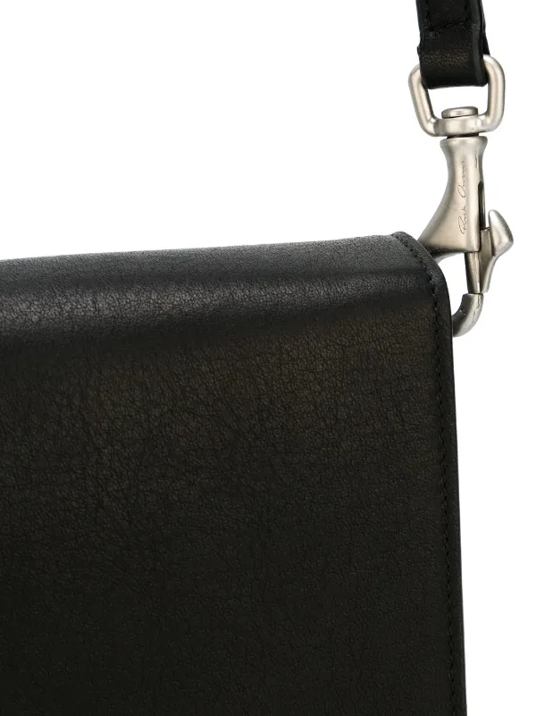 Rick Owens フラップショルダーバッグ | ブラック | FARFETCH JP