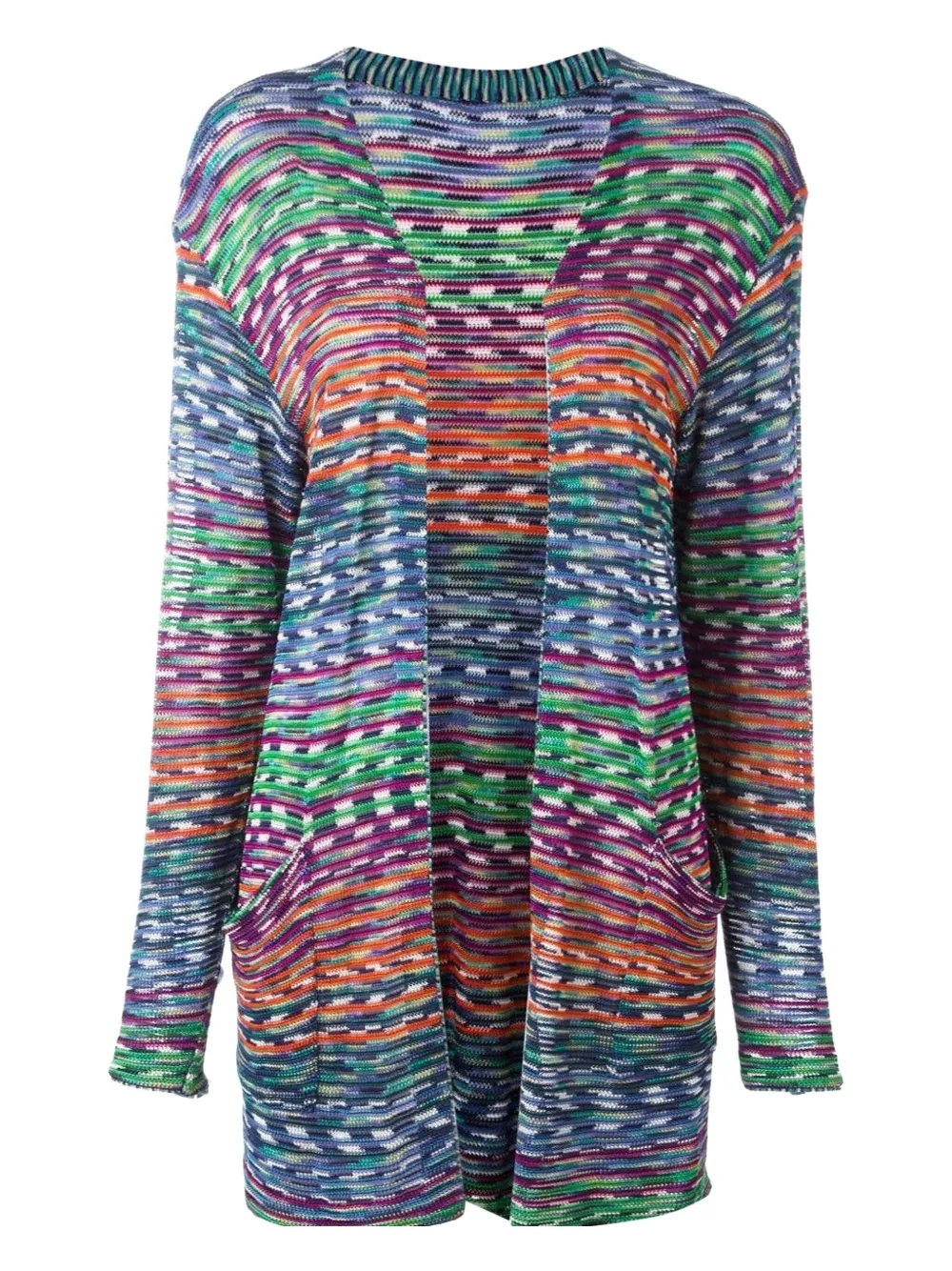 Missoni Pre-Owned 2000 open-front knitted cardigan | Blue | Image 1