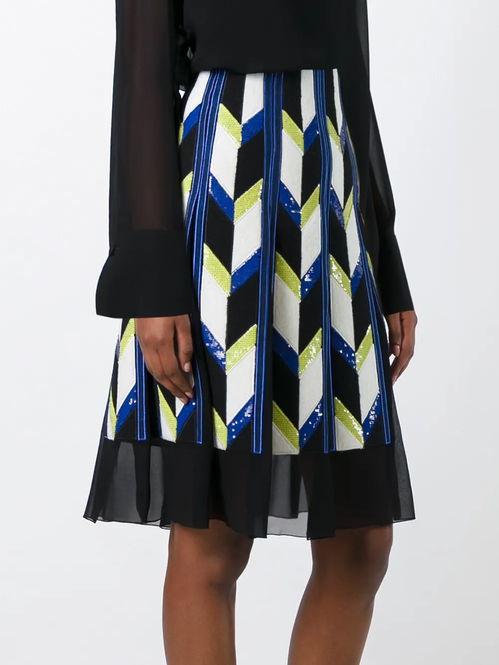 PUCCI sequin embellished skirt Zwart