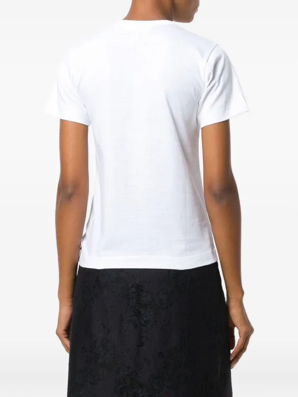 Comme Des Garçons Play heart-appliqué T-shirt White FARFETCH PH