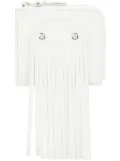 Comme Des Garçons Wallet fringed cardholder - White