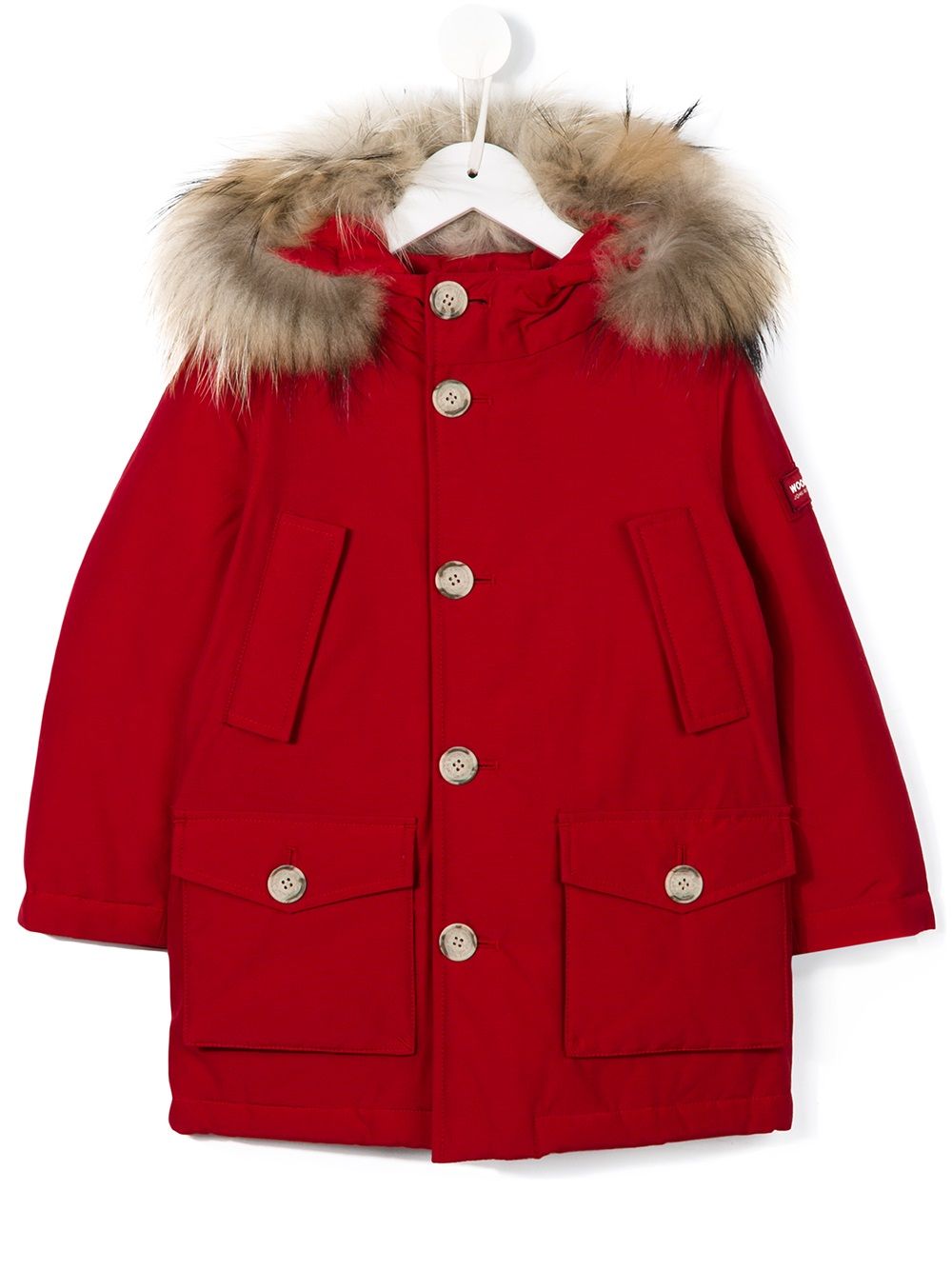 фото Woolrich Kids пальто с капюшоном