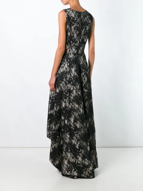 alice + olivia v neck high low dress