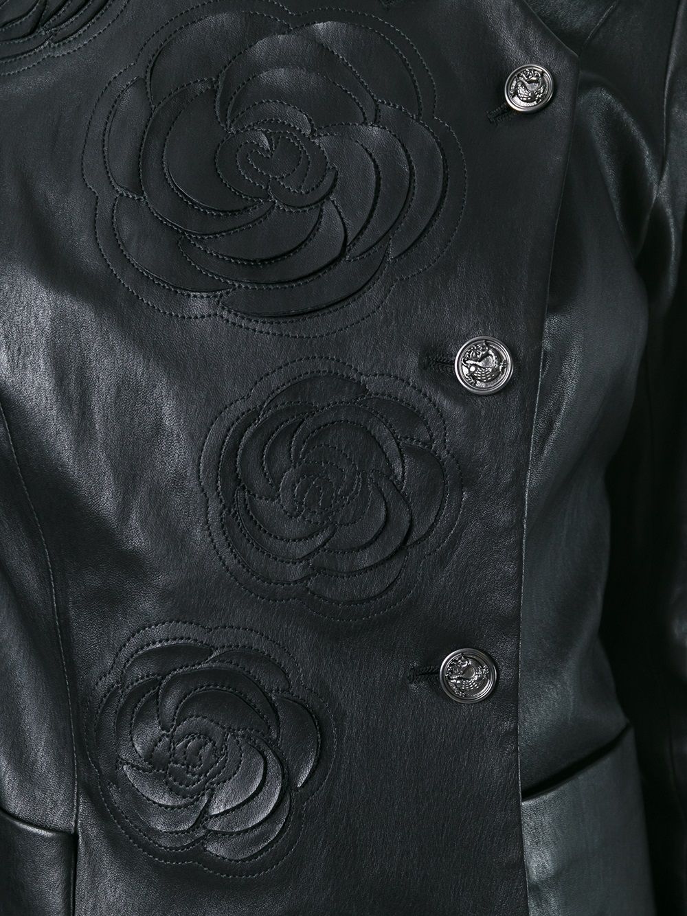 CHANEL Pre-Owned Camellia Flower Embroidered Jacket - Farfetch