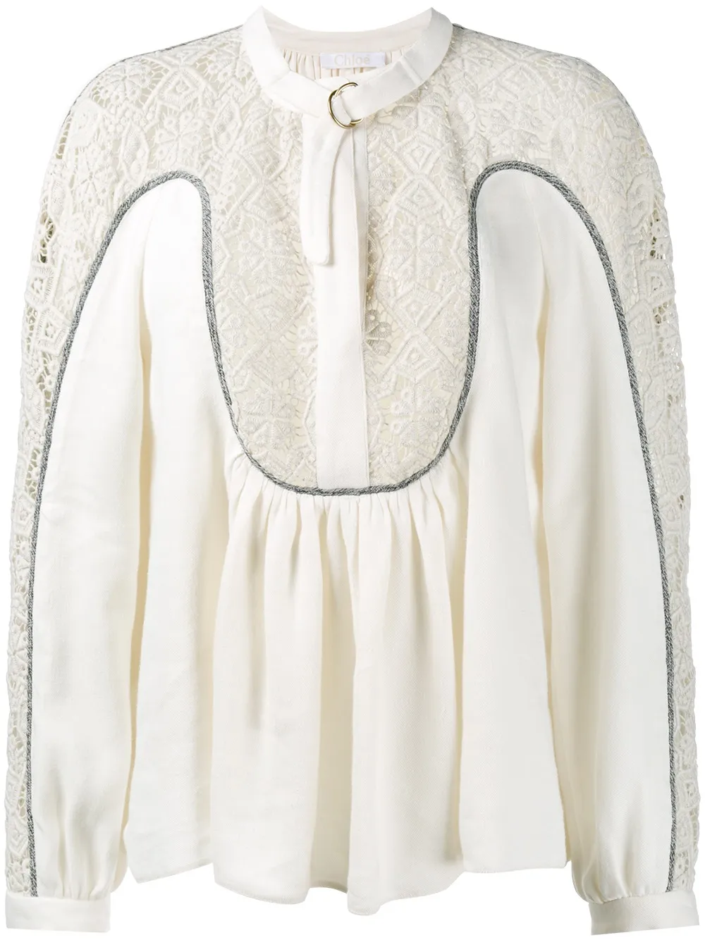 Chloé Crochet Insert Blouse - Farfetch
