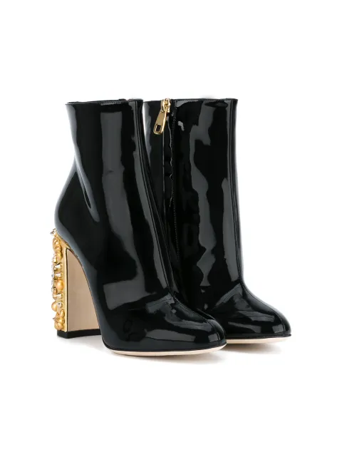boots with embellished heels