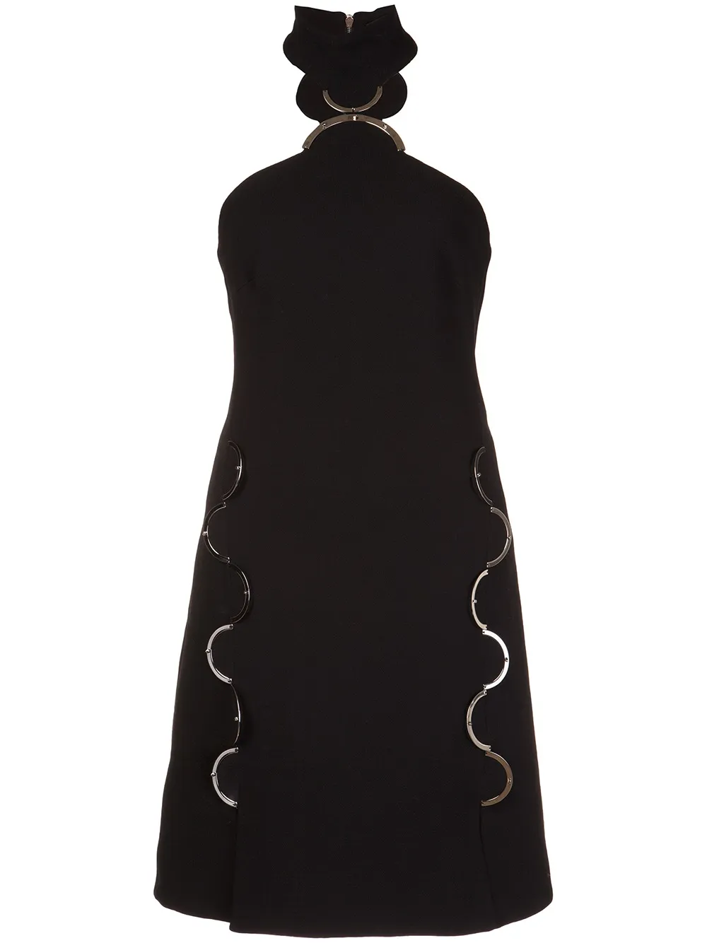 David Koma metallic detailing halterneck dress | Black | Image 1