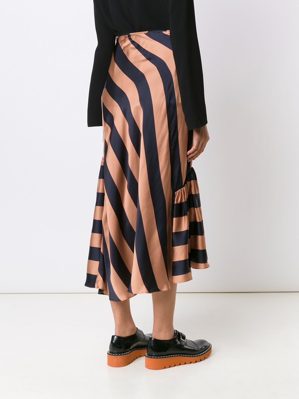 фото Stella McCartney полосатая струящаяся юбка