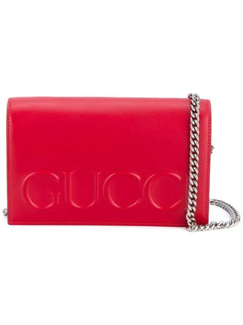 gucci logo plaque shoulder bag