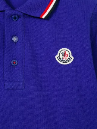 moncler blue long sleeve polo moncler blue long sleeve polo