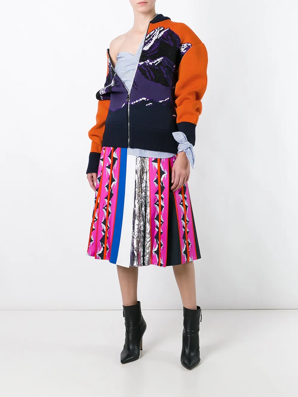  Pucci Cardigan Mit Berg Print   Gelb 