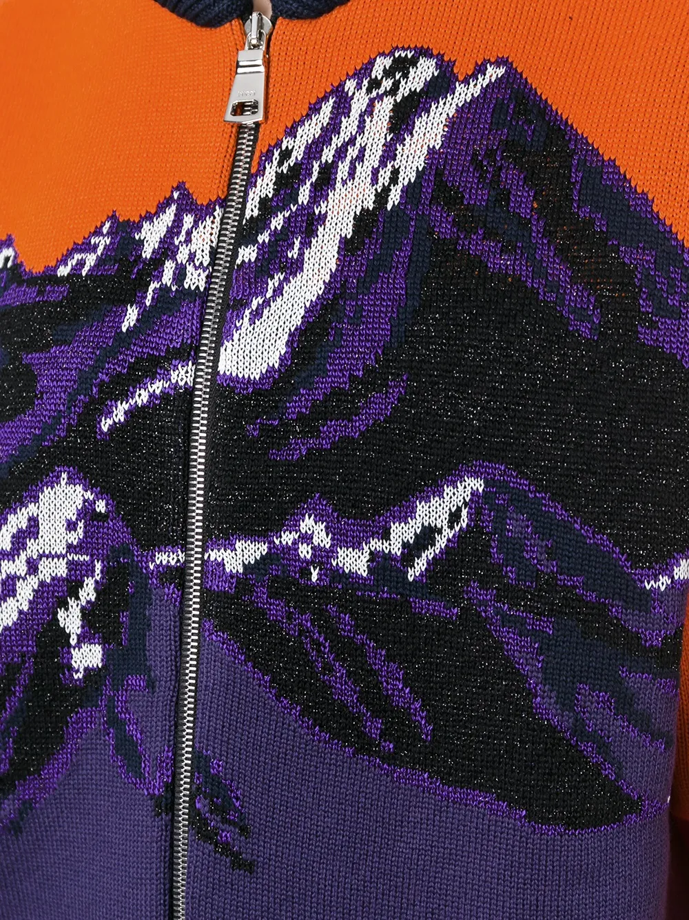Pucci Mountainscape Printed Cardigan in Yellow, view 4