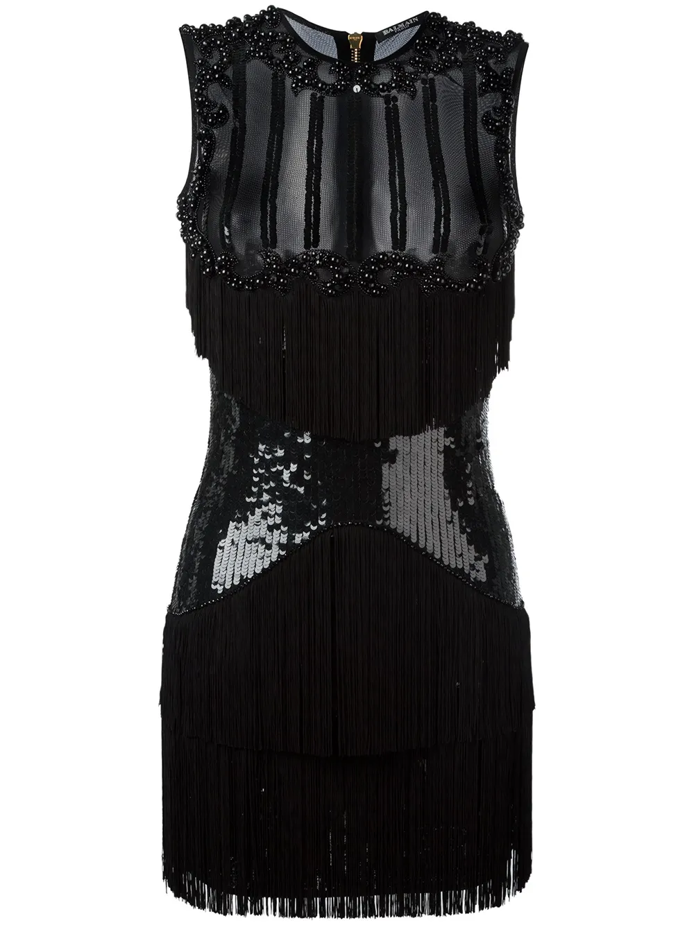 Balmain sequined panel mini dress | Black | Image 1