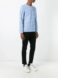comme des garcons striped button down shirt