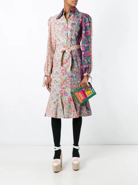 tan floral dress