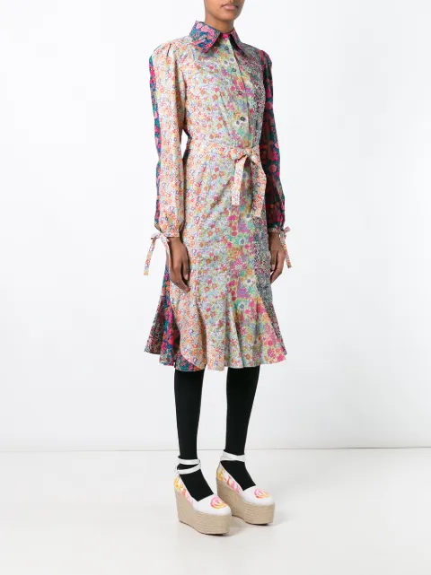 tan floral dress