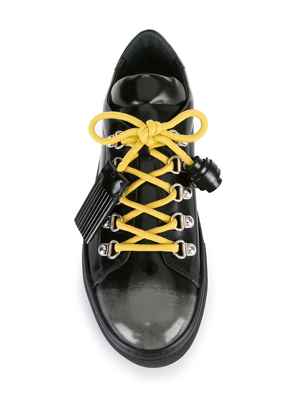 Tod's varnished lace-up sneakers Zwart