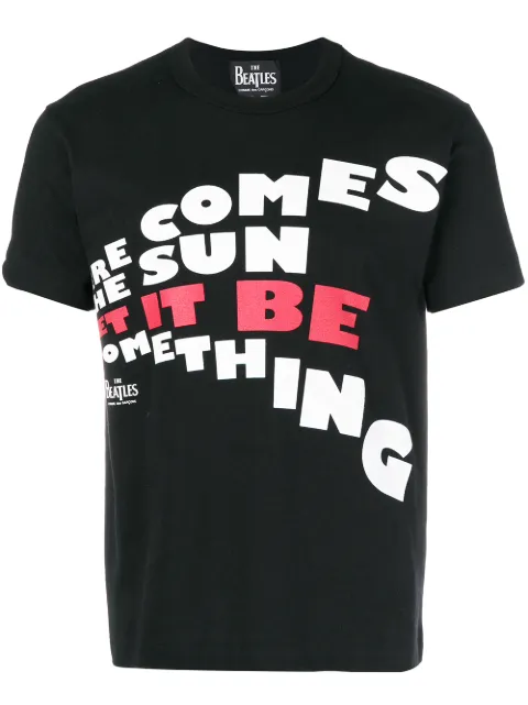 The Beatles X Comme Des Garçons Beatles lyrics print T-shirt