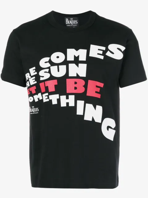 Comme Des Garçons Beatles lyrics print T-shirt