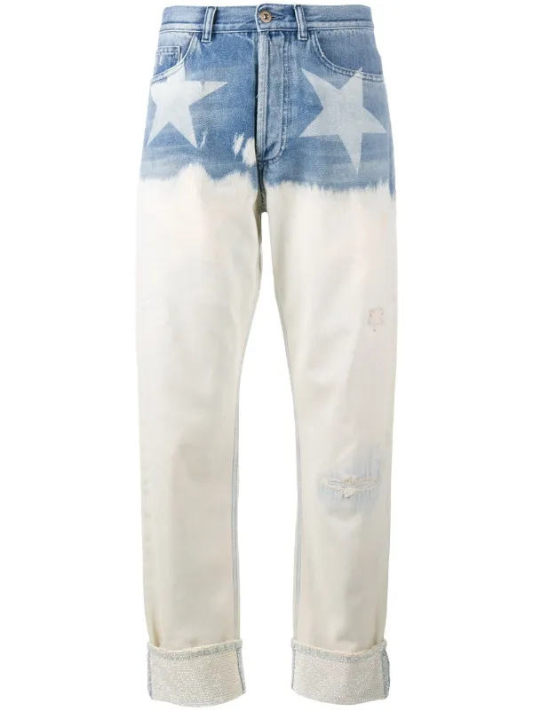 Star print jeans womens clearance