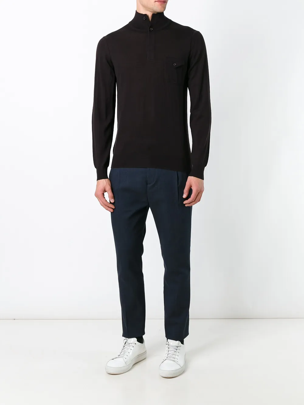 Paolo Pecora turtleneck fine knit jumper - Bruin