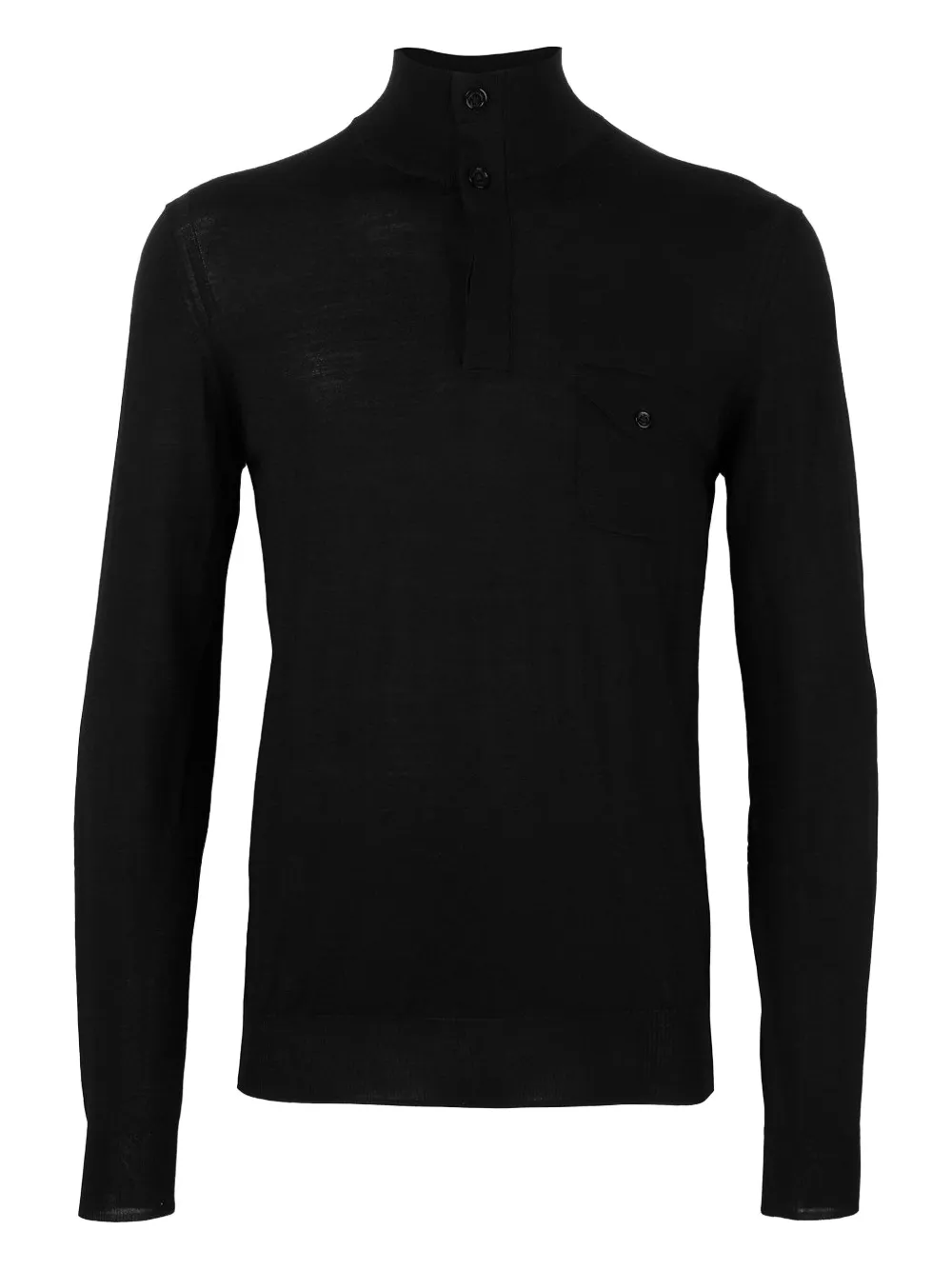 high-neck polo shirt