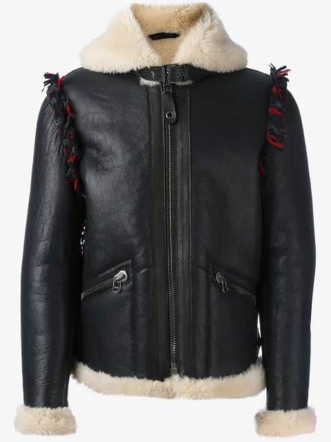 Lanvin shearling-style leather jacket
